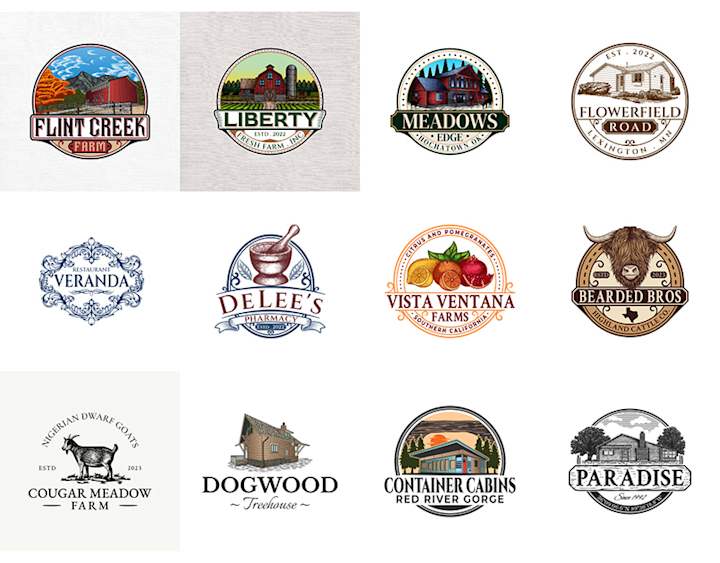 Cover image for Vintage Hand Drawn Emblem Collection Vol.1 :: Behance