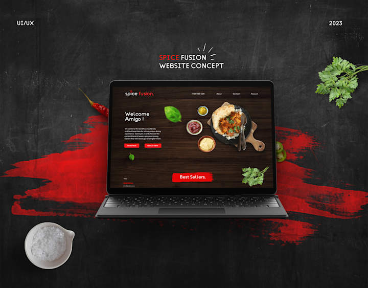 Cover image for Spice Fusion | Website UI/UX Design.