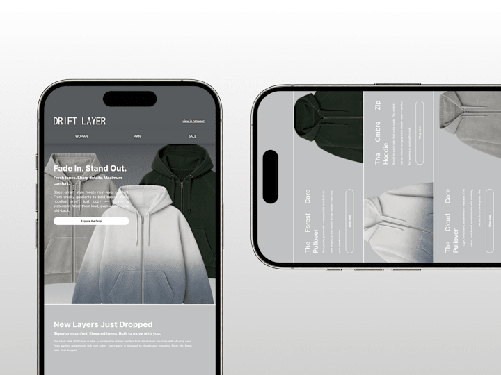 Cover image for DRIFT LAYER | Email Newsletter Design| KLAVIYO