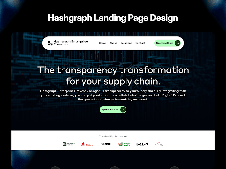 Cover image for Provenex Landing Page Design for Supply Chain Transparency