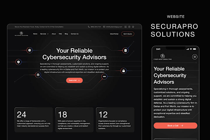 Cover image for Cybersecurity Website Design - SecuraPro Solutions