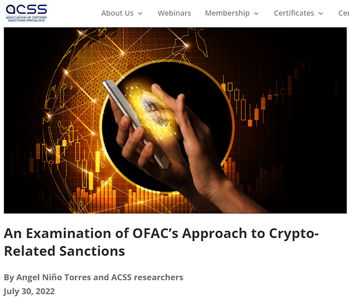 Cover image for Article on Cryptocurrency Sanctions Compliance