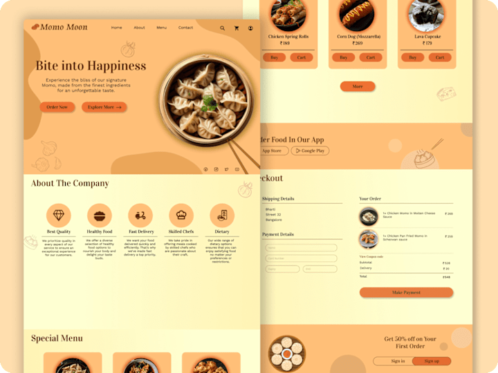 Cover image for Momo Moon - Web Design - UI/UX Design - Landing Page