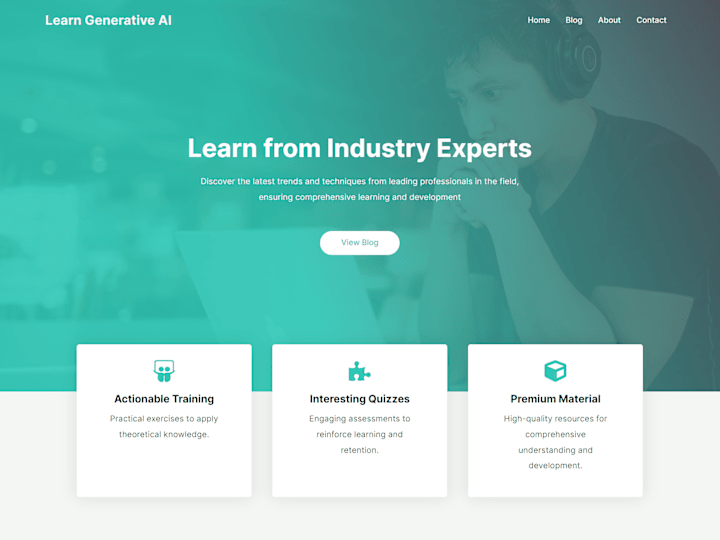Cover image for Learn Generative AI Blog