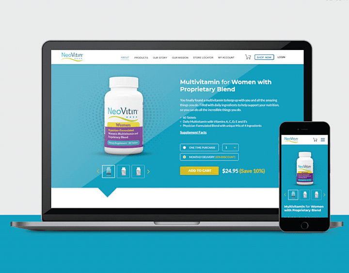 Cover image for Landing Page for Multivitamin Company