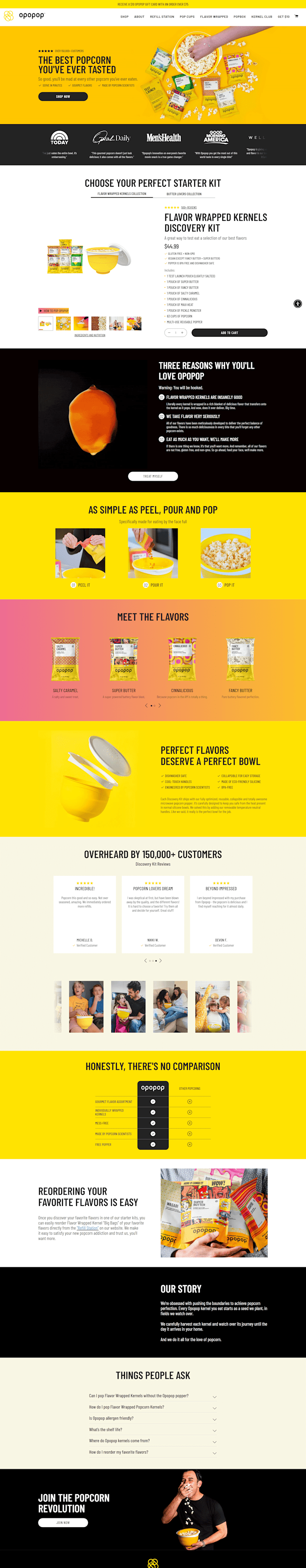 Cover image for OPOPOP - Popcorn Landing Page