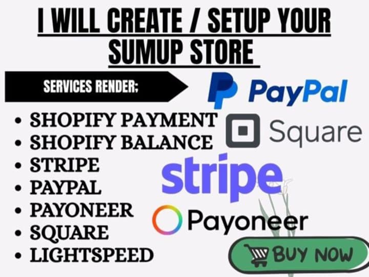 Cover image for setup integrate shopify payment stripe paypal sumup flutterwave 