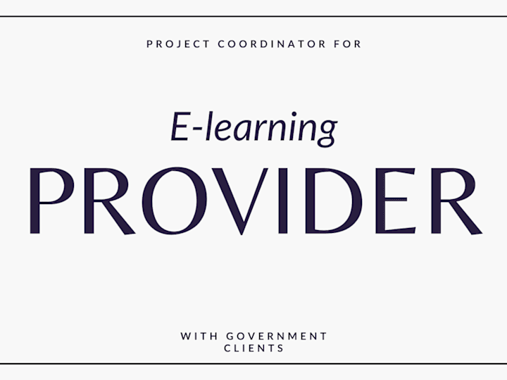 Cover image for Project Coordinator for e-learning provider