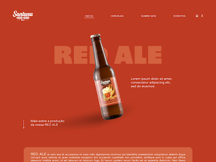 Cover image for Santana Beer - webdesign 