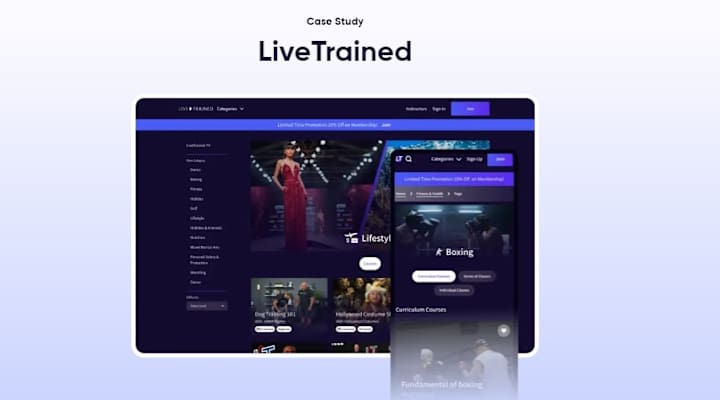 Cover image for LiveTrained Web&Mobile App