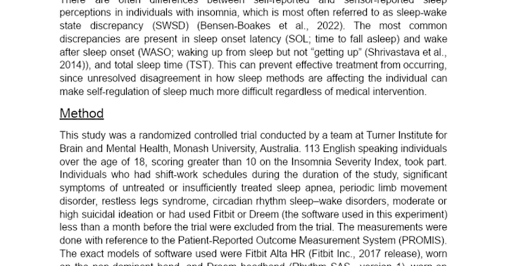 Cover image for Wearable Devices and Insomnia Management Study