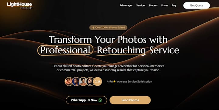 Cover image for Website Design and Webflow Development for LightHouse Retouch