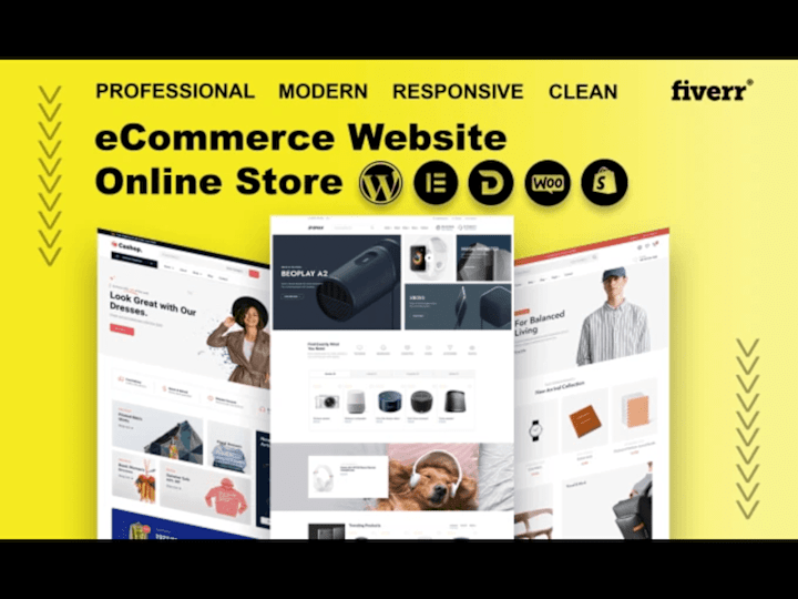 Cover image for I will design and develop ecommerce online store website