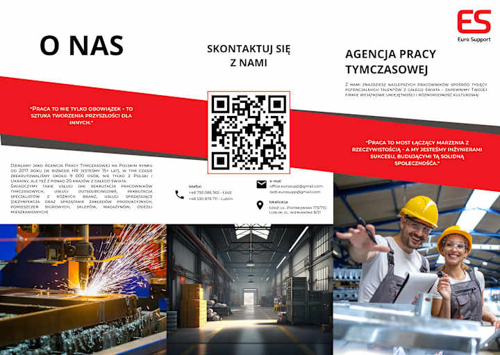 Cover image for Advertising brochure for an employment agency in Poland