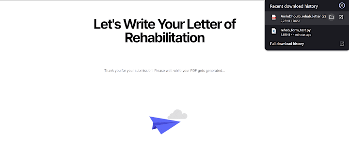 Cover image for Webflow + GCP + GPT (AI Rehabilitation Letter Writer)
