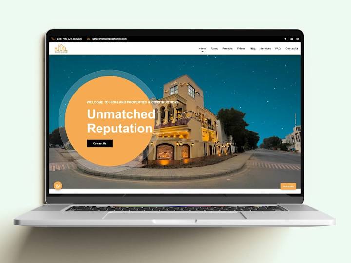 Cover image for A construction company website