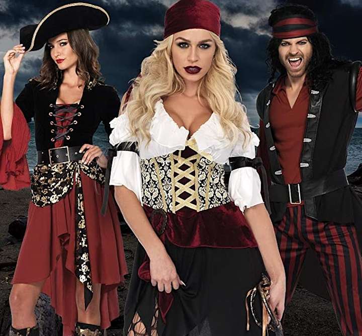 Cover image for Leg Avenue Women's 2 Pc Cruel Seas Pirate Captain Dress Costume