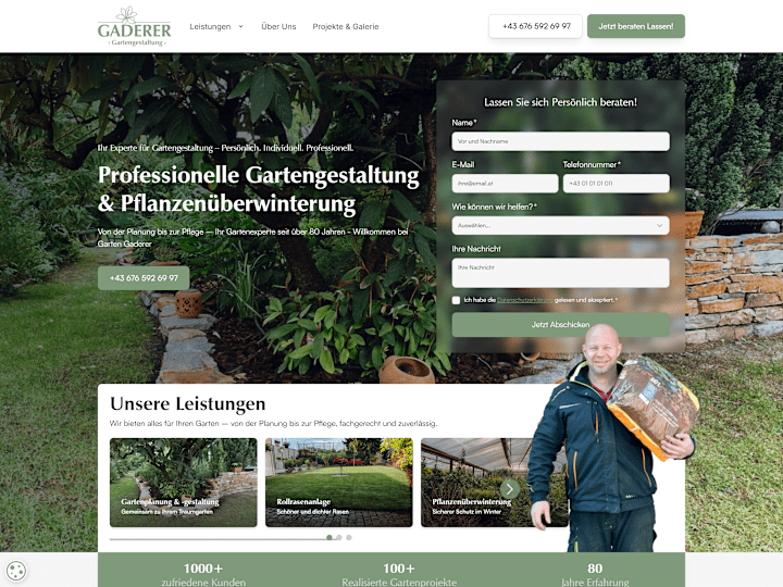 Cover image for Website Design and Development for Local Gardener