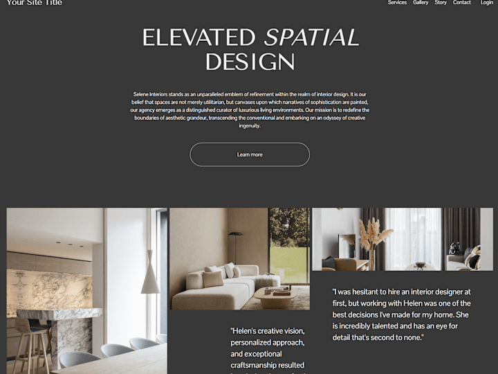 Cover image for Project Overview: Interior Design Company Website
For this inter