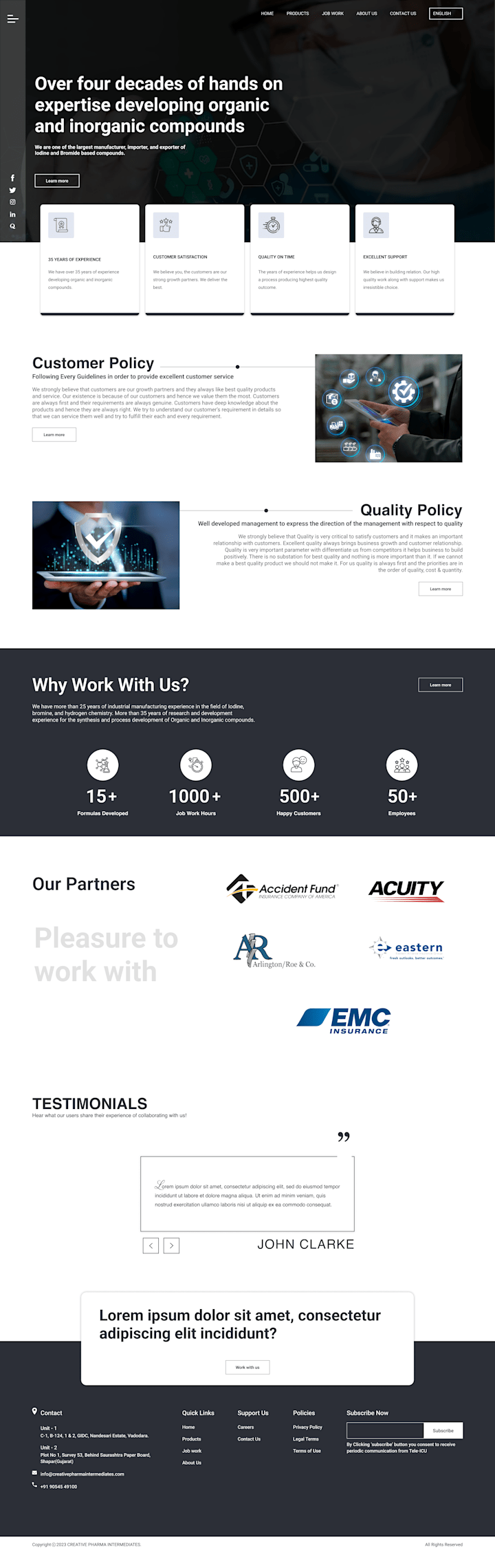 Cover image for Pharmaceutical Website