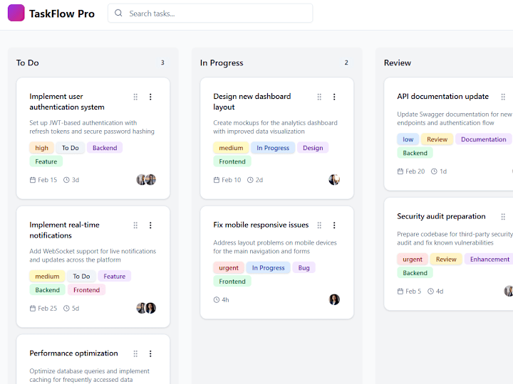 Cover image for Taskflow - Kanban Board Demo