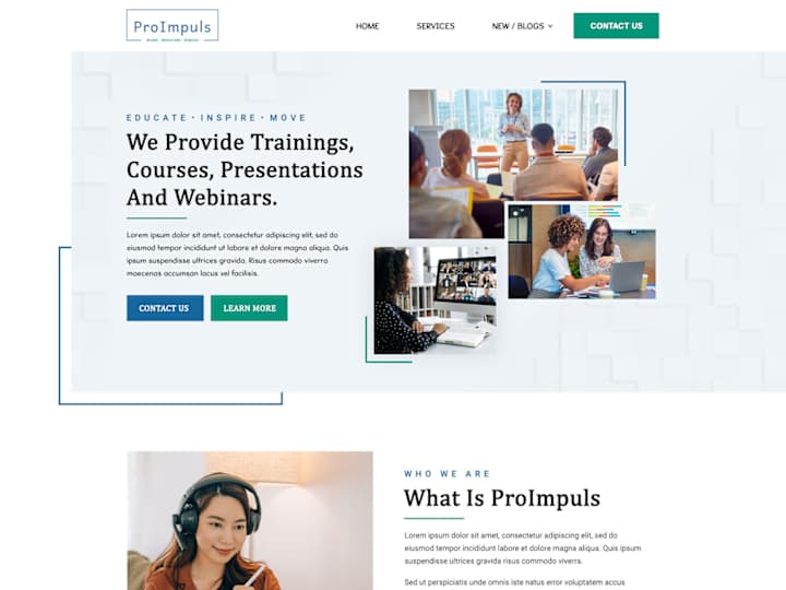 Cover image for Educational Training Website