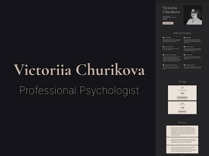 Cover image for A personal Framer website for a professional psychologist 