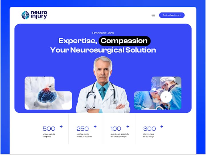 Cover image for Neuro injury Website UI UX 