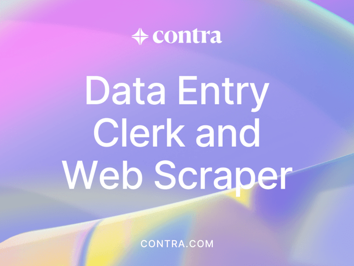 Cover image for Data Entry Clerk and Web Scraper