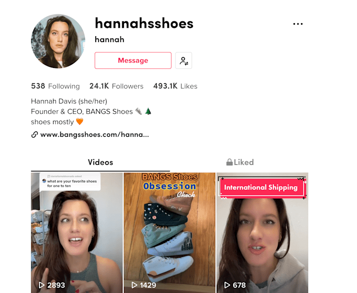 Cover image for Bangs Shoe's Founder TikTok Growth