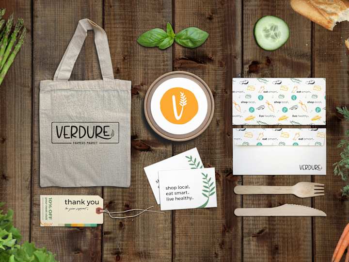 Cover image for Verdure - Farmers Market | Logo, Brand Identity, Marketing Deli…