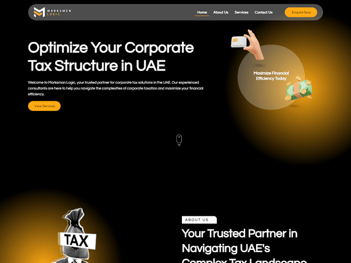 Cover image for Corporate Tax Consulting Services in Dubai - UAE | Marksmen Log…