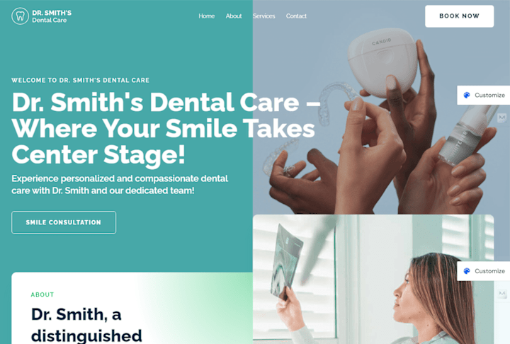 Cover image for Dental clinic website