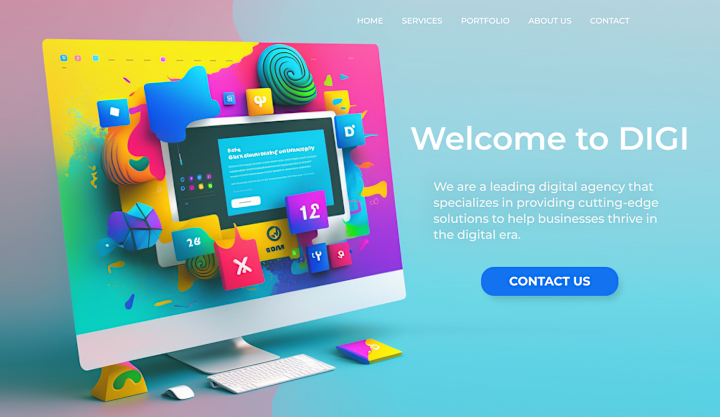 Cover image for  Digital Agency Landing Page Web Design 