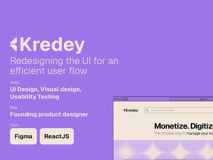 Cover image for Kredey: Redesigning the UI for an efficient user flow