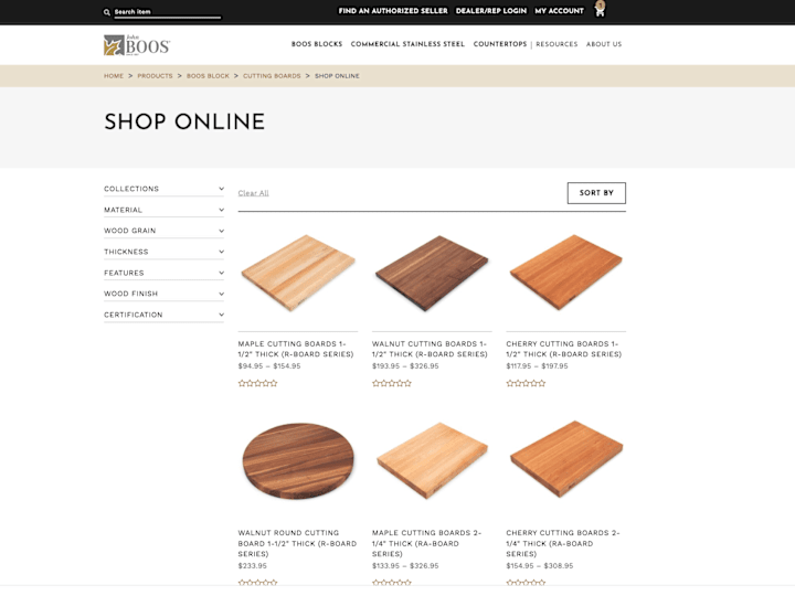 Cover image for John Boos & Co. | Website, Ecommerce, Strategy & Planning