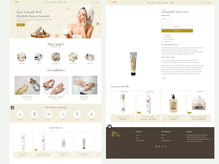 Cover image for Blissbyme Beauty Care | Shopify Website