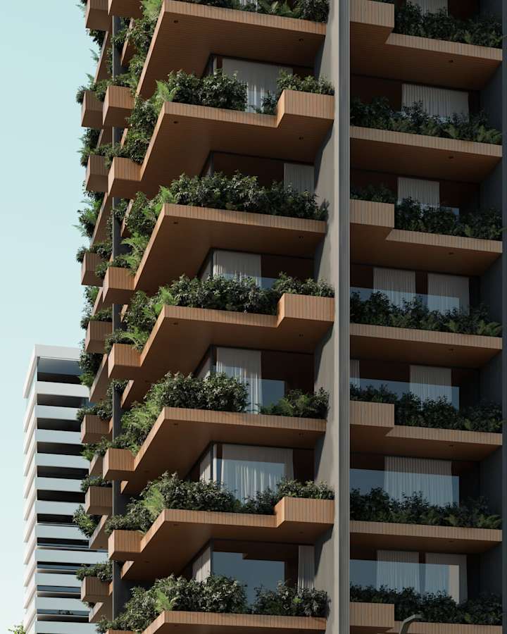 Cover image for Telares building rise in the middle of the city - Render