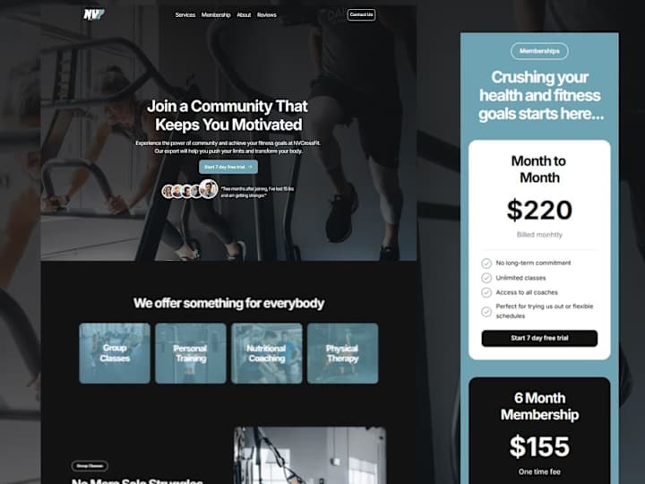 Cover image for NV Fitness - Framer Landing Page