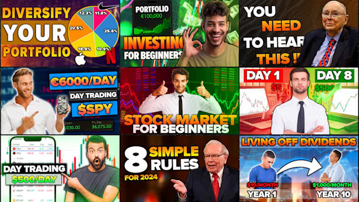 Cover image for Stocks & Investing Thumbnails Design