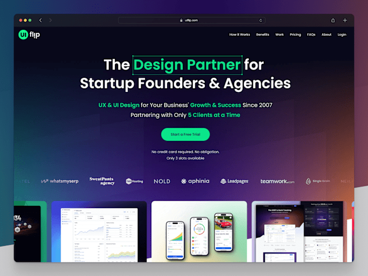 Cover image for UI Flip - The Product & Web Design Partner for SaaS Founders