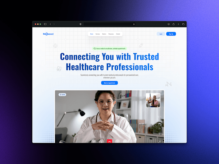 Cover image for MedConnect Website Design