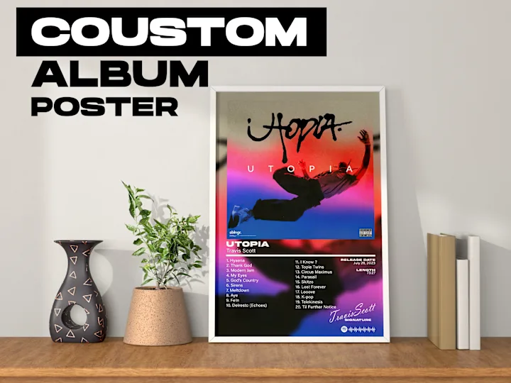 Cover image for Design your favourite singer custom digital music album poster