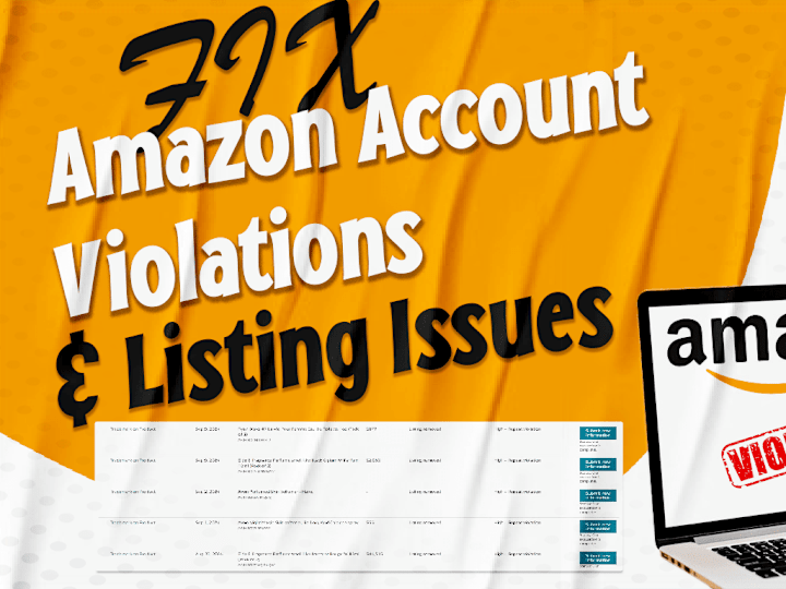 Cover image for fix your amazon listing issues errors and listing violations