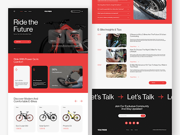 Cover image for Voltride : Electric Bikes E-commerce Website