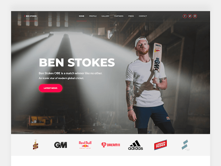 Cover image for Ben Stokes (Official Website)