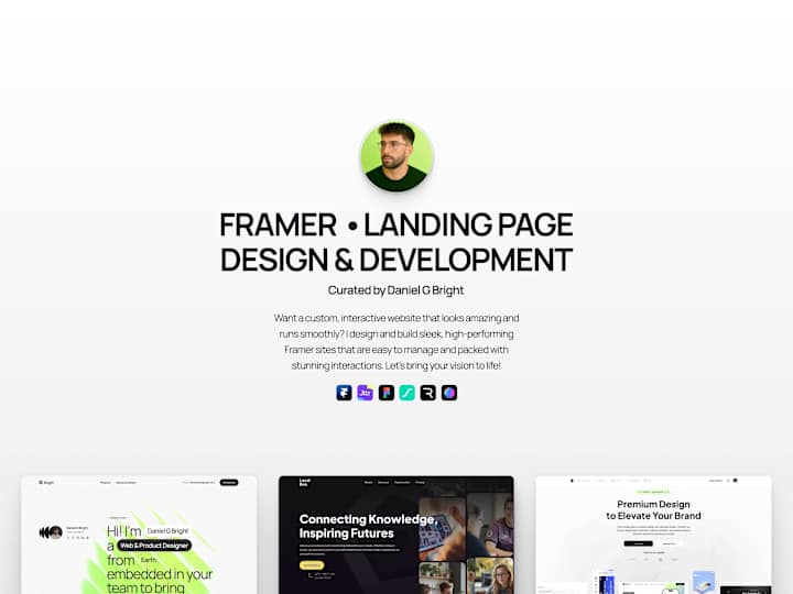 Cover image for Framer • Landing Page Design & Development