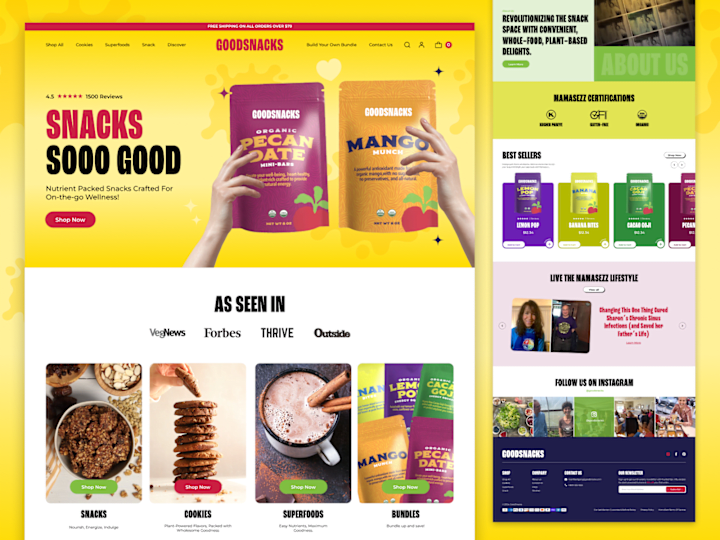 Cover image for Snacks & Cookies Landing page design