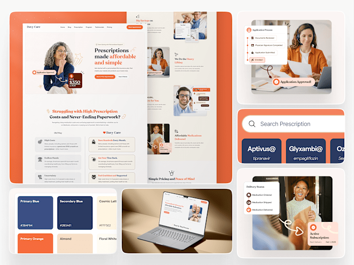 Cover image for Health-Tech | UI Design + Illustration +Search / Filter + Framer