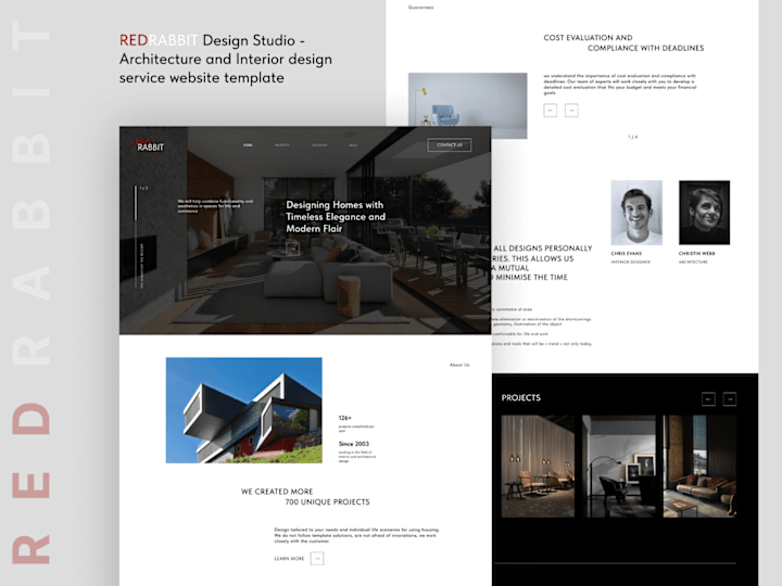 Cover image for REDRABBIT - Architectural Firm Landing Page